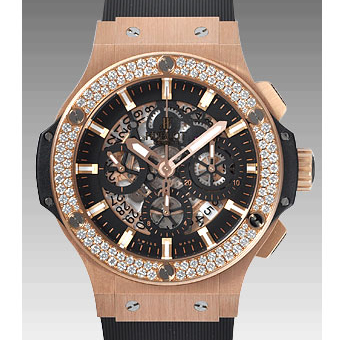 HUBLOT ウブロ ビッグバン コピー 311.PX.1180.RX.1104 アエロバン ゴールド ダイヤモンド クロノグラフETA7750搭載